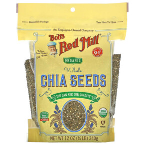 Thực phẩm bổ sung Bob's Red Mill Organic Whole Chia Seeds 12 oz (340 g) 039978008442