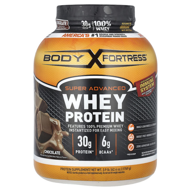 Bột protein whey Body Fortress Super Advanced vị socola 3,9 lb (1.769 g) 10 body fortress super advanced whey protein chocolate 3 9 lb 1 769 g 138823 840266200062