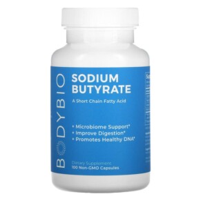 Thực phẩm bổ sung BodyBio Sodium Butyrate 100 Non-GMO Capsules 743474999905