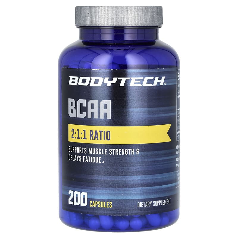 BCAA BodyTech 200 viên hỗ trợ tập luyện và phục hồi cơ bắp 10 bodytech bcaa 200 capsules 139891 766536021987