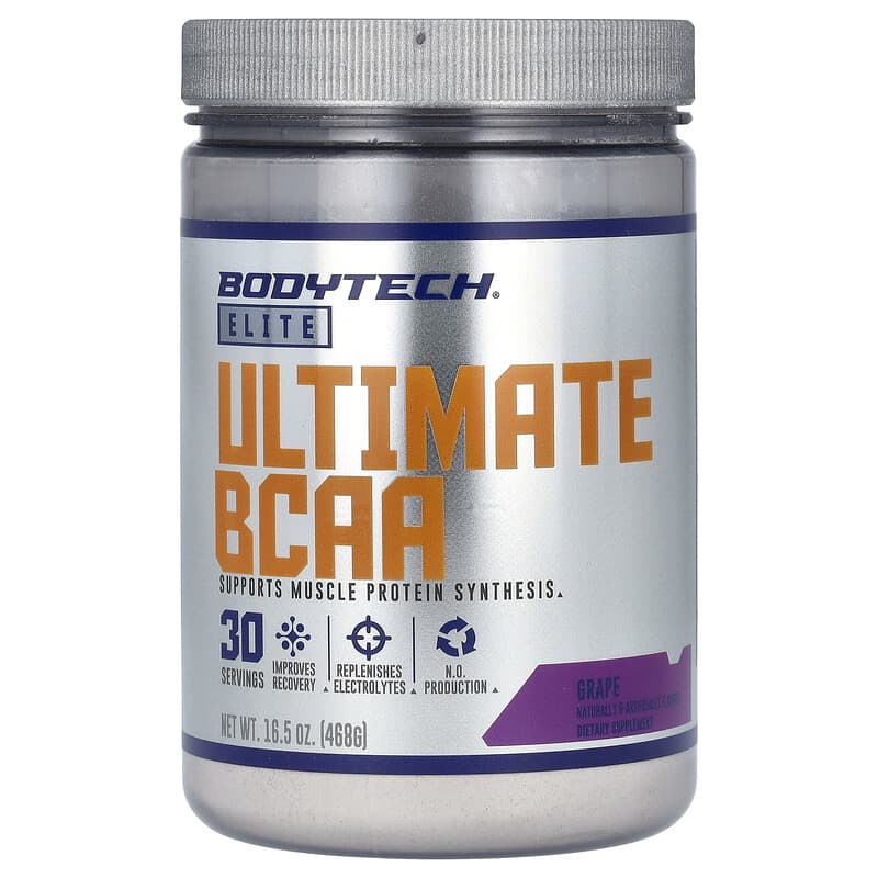 BCAA Tối Ưu BodyTech Elite Vị Nho 468g 10 bodytech elite ultimate bcaa grape 16 5 oz 468 g 139916 766536022335