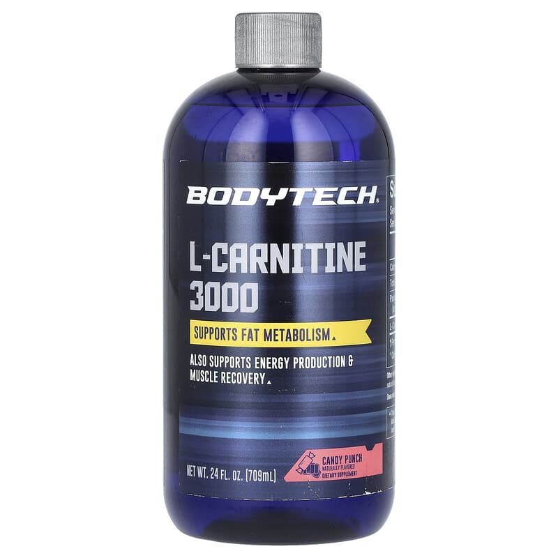 BodyTech, L-Carnitine 3000, Candy Punch, 24 fl oz (709 ml) 766536037360