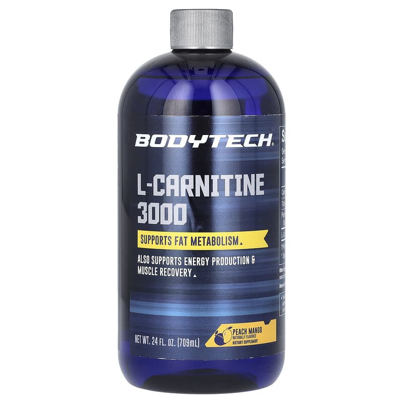 BodyTech L-Carnitine 3000 Vị Đào Xoài 709 ml 10 bodytech l carnitine 3000 peach mango 24 fl oz 709 ml 139926 766536037377