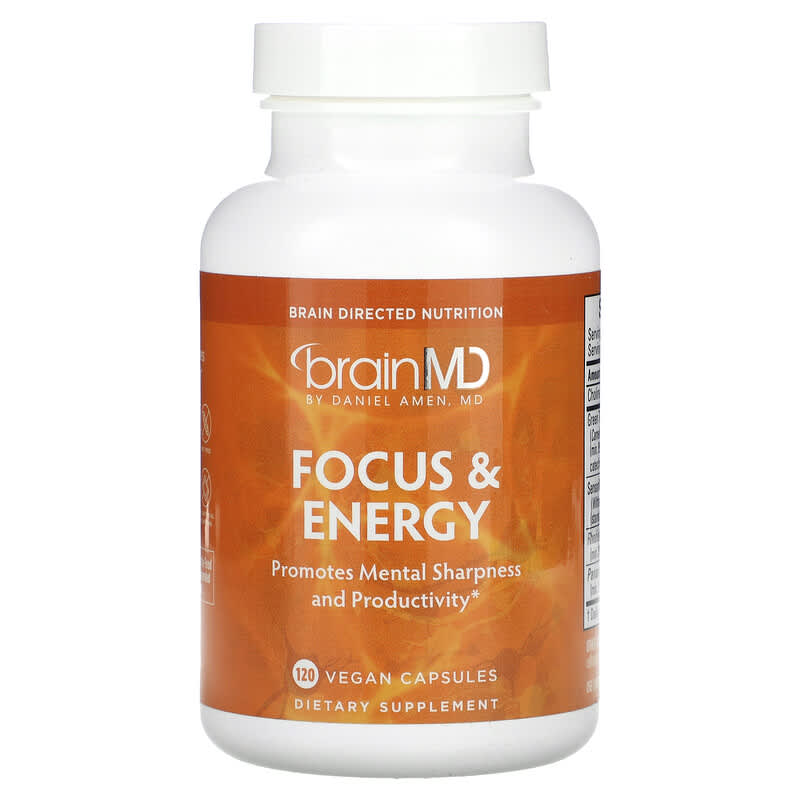 Viên uống Tăng Cường Tập Trung và Năng Lượng BrainMD, 120 viên 10 brainmd focus energy 120 vegan capsules 135080 857568003116