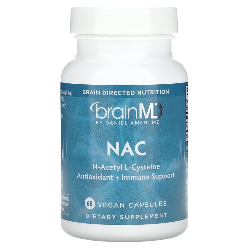 Viên uống bổ não BrainMD NAC 60 viên 10 brainmd nac 60 vegan capsules 135110 857568003628