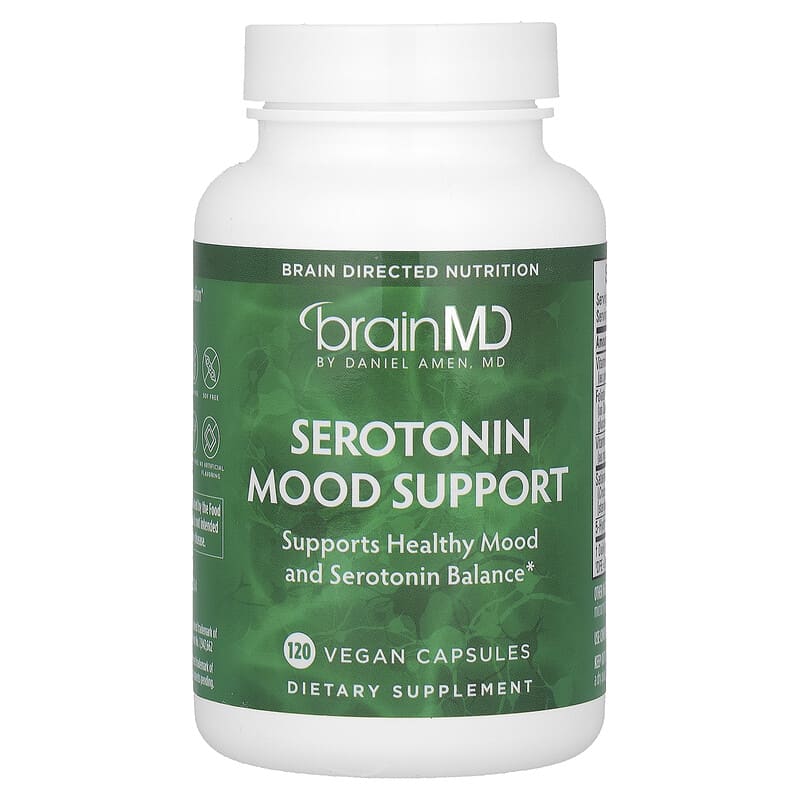 Viên uống hỗ trợ tâm trạng serotonin BrainMD 120 viên 10 brainmd serotonin mood support 120 vegan capsules 135104 857568003017