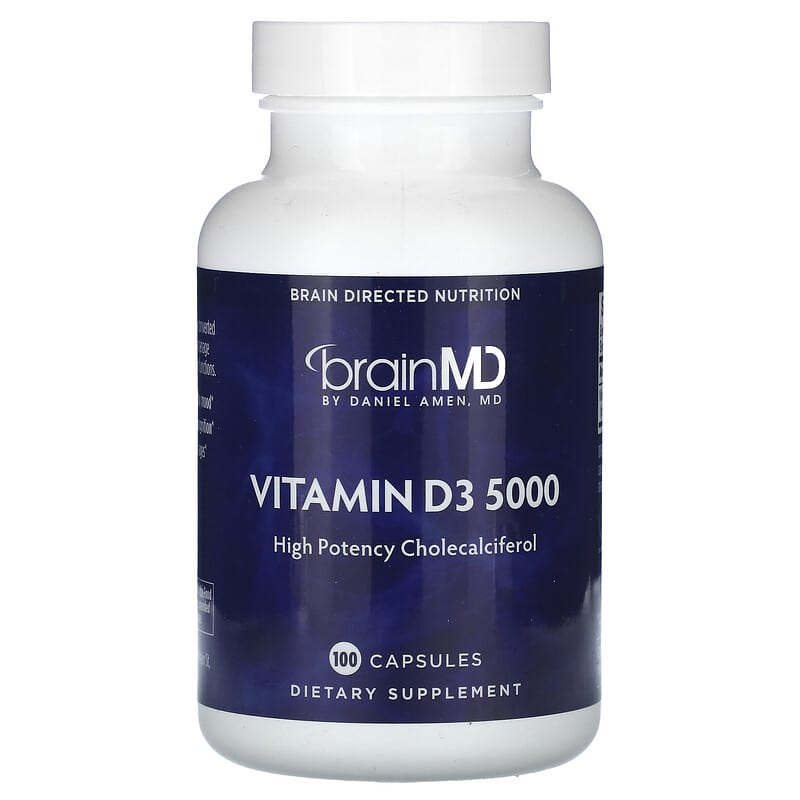 Viên uống Vitamin D3 5000 IU BrainMD 100 viên 10 brainmd vitamin d3 5000 100 capsules 135108 857568003239