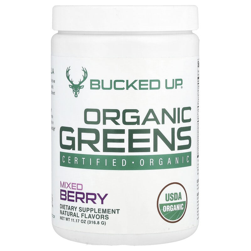 Bucked Up, Organic Greens, Mixed Berry, 11,17 oz (316,8 g) 811374031688