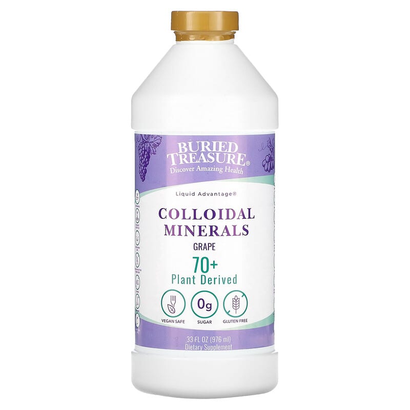 Dinh Dưỡng Lỏng Khoáng Chất Colloidal Buried Treasure Hương Nho 32 fl oz (946 ml) 10 buried treasure liquid nutrients colloidal minerals grape 32 fl oz 946 ml 10931 016055345652