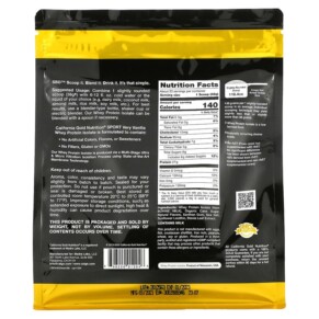 Thành phần vi chất của California Gold Nutrition 100% Whey Protein Isolate Very Vanilla Flavor 2 lbs (907 g) 898220012046