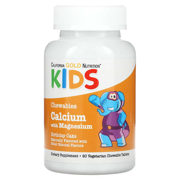 California Gold Nutrition Chewable Calcium Plus Magnesium For Children Birthday Cake 90 viên 898220022755