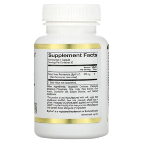 California Gold Nutrition EpiCor Nấm Lên Men Khô 500 mg 30 viên chay 3 Thành phần vi chất của California Gold Nutrition EpiCor Dried Yeast Fermentate 500 mg 30 Veggie Capsules 898220015672