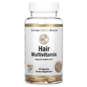 Thực phẩm bổ sung California Gold Nutrition Hair Multivitamin 30 Gelatin Capsules 898220019144