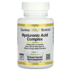 Thực phẩm bổ sung California Gold Nutrition Hyaluronic Acid Complex 60 Veggie Capsules 898220008568