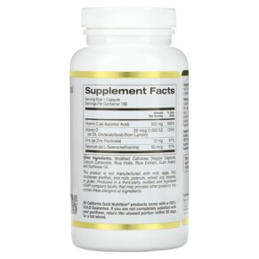 California Gold Nutrition Immune 4 Hỗ Trợ Hệ Miễn Dịch 180 viên chay 3 Thành phần vi chất của California Gold Nutrition Immune 4 Immune System Support 180 Veggie Capsules 898220018567