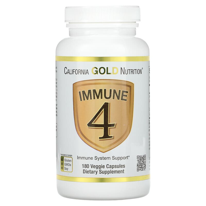 California Gold Nutrition Immune 4 Hỗ Trợ Hệ Miễn Dịch 180 viên chay 10 california gold nutrition immune 4 immune system support 180 veggie capsules 101716 898220018567