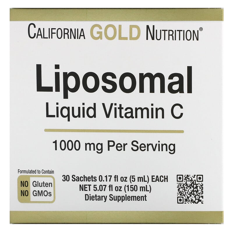 California Gold Nutrition Vitamin C Lipozom 1000 mg Không Hương 30 gói 0.17 fl oz (5 ml)/gói 10 california gold nutrition liposomal liquid vitamin c unflavored 1000 mg 30 sachets 0 17 fl oz 5 ml each 105618 898220019991