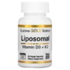 Thực phẩm bổ sung California Gold Nutrition Liposomal Vitamin K2+ D3 60 Veggie Capsules 898220018758