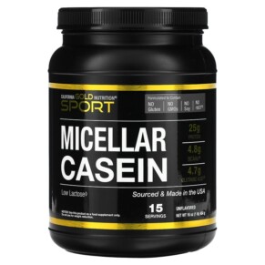 Thực phẩm bổ sung California Gold Nutrition Micellar Casein Protein Unflavored Slow Absorption 16 oz (454 g) 898220010615