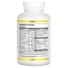 Viên uống đa vitamin & khoáng chất California Gold Nutrition Two-A-Day 180 viên thực vật 3 Thành phần vi chất của California Gold Nutrition Multivitamin and Mineral Two-A-Day 180 Veggie Capsules 898220019915