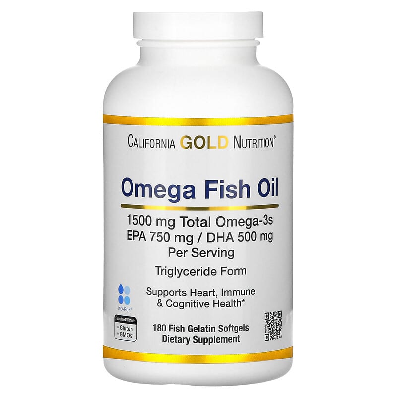 Dầu Cá Omega-3 Na Uy California Gold Nutrition Hương Chanh Tự Nhiên 180 viên 10 california gold nutrition norwegian omega 3 fish oil natural lemon 180 softgels 124732 898220023189