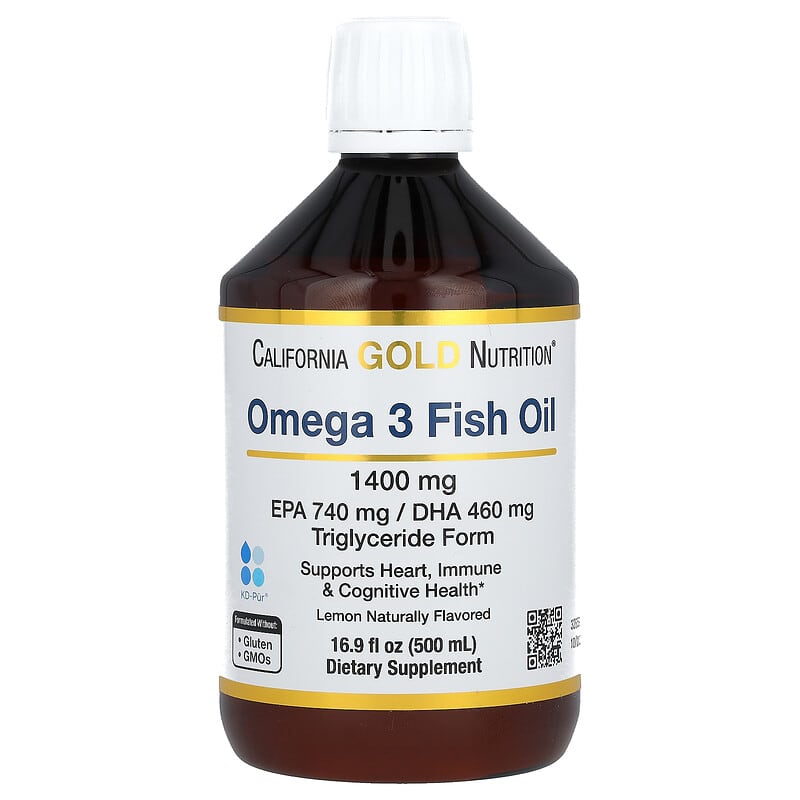 Dầu Cá Omega-3 California Gold Nutrition, Triglyceride Na Uy, Hương Chanh Tự Nhiên, 500 ml 10 california gold nutrition omega 3 fish oil norwegian triglyceride natural lemon 16 9 fl oz 500 ml 124738 898220023271