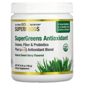 Thực phẩm bổ sung California Gold Nutrition SUPERFOOD - Supergreens Antioxidant Sweet Berry 6.34 oz (180 g) 898220017812