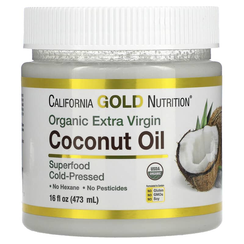 Dầu Dừa Nguyên Chất Lạnh California Gold Nutrition SUPERFOODS 16 fl oz (473 ml) 10 california gold nutrition superfoods cold pressed organic virgin coconut oil 16 fl oz 473 ml 78063 898220011902