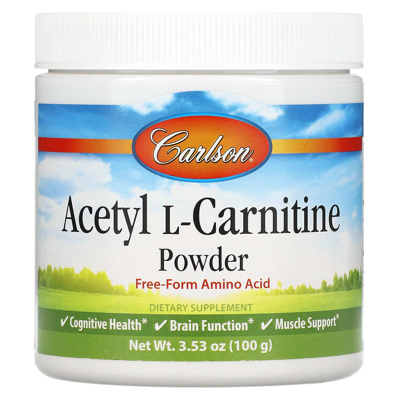 Bột Acetyl L-Carnitine Carlson 3.53 oz (100 g) dạng tự do Amino Acid 10 carlson acetyl l carnitine powder free form amino acid 3 53 oz 100 g 15673 088395079252
