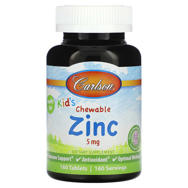 Carlson Kid's Chewable Zinc Natural Mixed Berry 5 mg 160 viên 10 carlson kid s chewable zinc natural mixed berry 5 mg 160 tablets 125587 088395533402