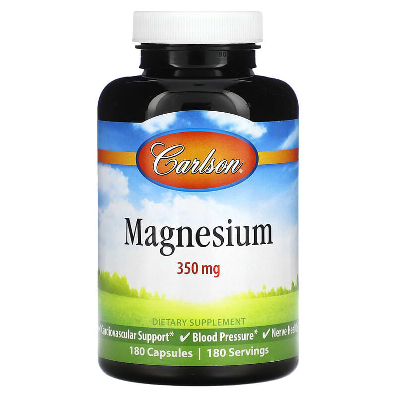Viên uống bổ sung Magnesium Carlson 350 mg 180 viên 10 carlson magnesium 350 mg 180 capsules 10268 088395052224