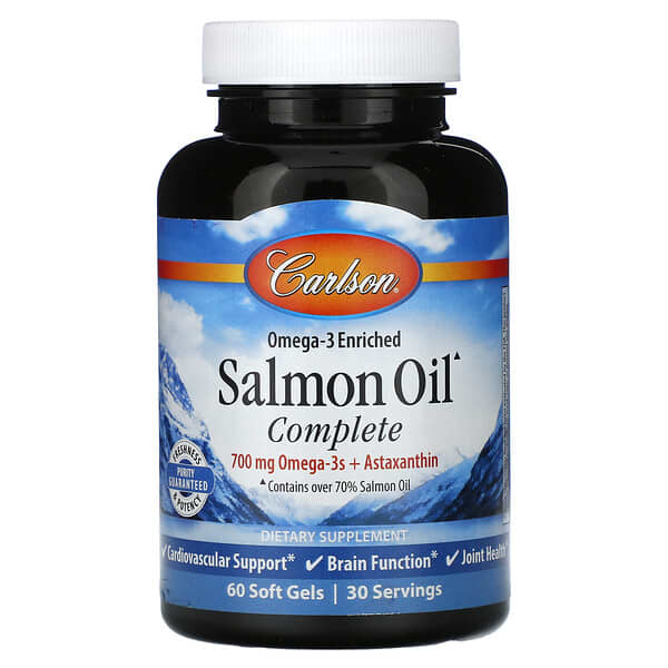 Carlson Omega-3 Enriched Salmon Oil Complete 60 viên 088395183003