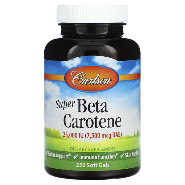 Carlson Super Beta Carotene 7.500 mcg RAE 25.000 IU 250 viên 10 carlson super beta carotene 7 500 mcg rae 25 000 iu 250 soft gels 9562 088395011825