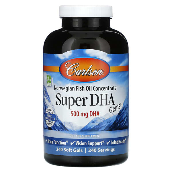 Carlson Super DHA Gems 500 mg 240 viên 088395015533