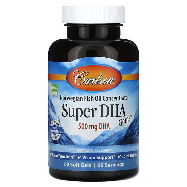 Carlson Super DHA Gems 500 mg 60 viên 10 carlson super dha gems 500 mg 60 soft gels 125568 088395015502