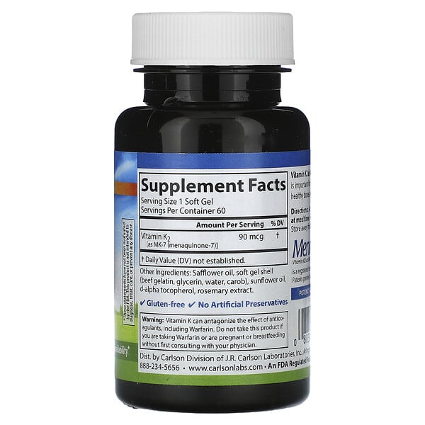 Carlson Vitamin K2 90 mcg 60 viên 9 Carlson Vitamin K2 90 mcg 60 viên 088395107108