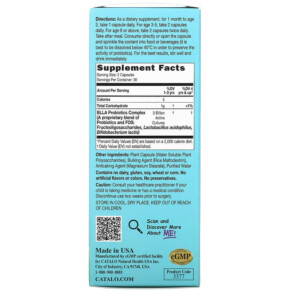 Probiotics cho trẻ em Catalo Naturals hỗ trợ tiêu hóa & sức đề kháng 1 tháng+ 3 tỷ CFU 60 viên nang thuần chay 3 Thành phần vi chất của Catalo Naturals Baby's Probiotics Digestive & Immune Health Formula 1 Month+ 3 Billion CFU 60 Vegetarian Capsules 810399025993