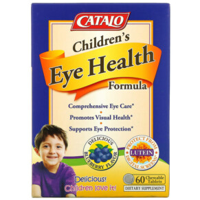 Thực phẩm bổ sung Catalo Naturals Children's Eye Health Formula Blueberry 60 Chewable Tablets 810399025726