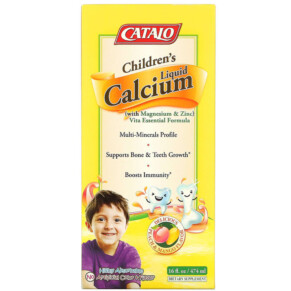 Thực phẩm bổ sung Catalo Naturals Children's Liquid Calcium with Magnesium & Zinc Peach and Mango 16 fl oz (474 ml) 810399025740