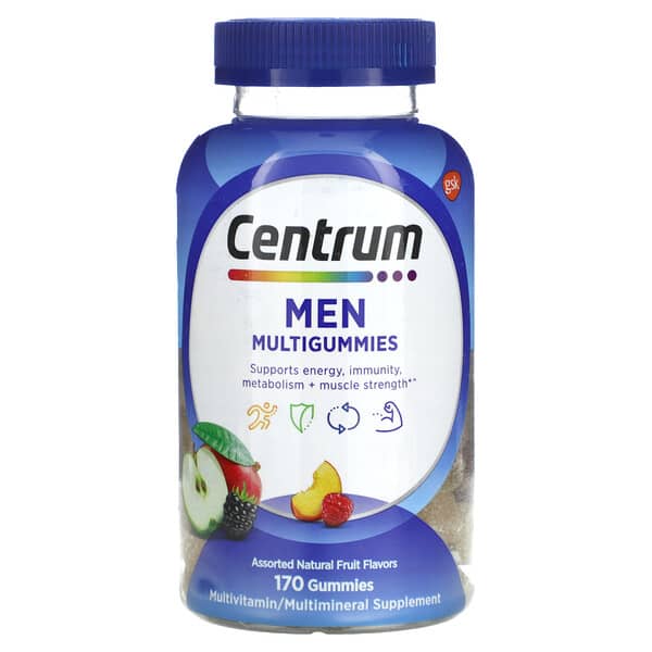 Centrum Men Multigummies Assorted Natural Fruit 170 viên nhai 305731286731