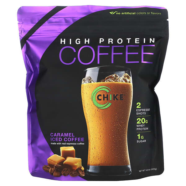 Chike Nutrition High Protein Iced Coffee Caramel 14,8 oz 420 g 10 chike nutrition high protein iced coffee caramel 14 8 oz 420 g 128392 185689000227