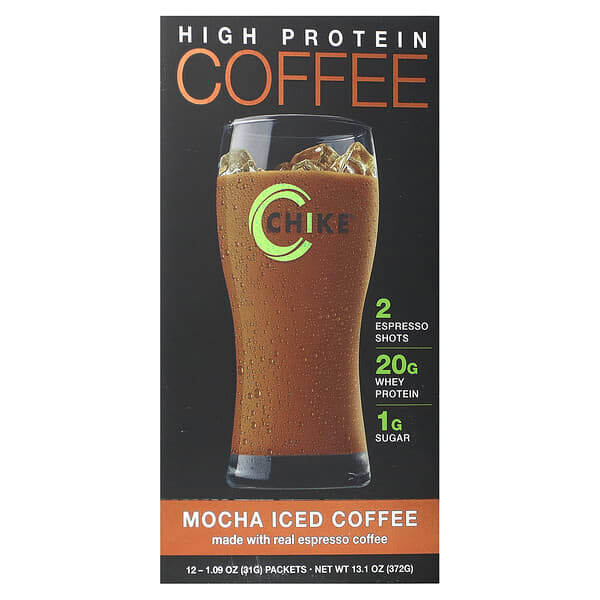 Chike Nutrition High Protein Iced Coffee Mocha 12 gói 1,09 oz 31 g 185689000524