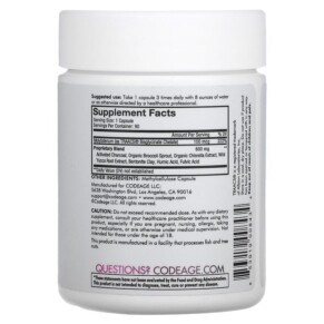 Thành phần vi chất của Codeage Binder + Full Spectrum Vegan Plant-Based 90 Capsules 853919008434
