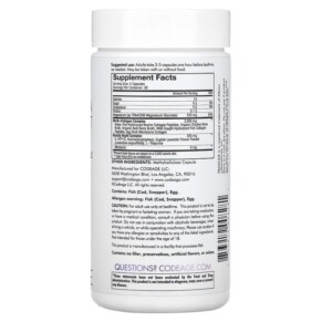 Thành phần vi chất của Codeage Dreams Multi Collagen Beauty Night 150 Capsules 853919008281