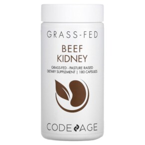 Thực phẩm bổ sung Codeage Grass-Fed Beef Kidney Pasture Raised 180 Capsules 853919008083