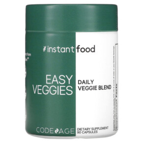 Thực phẩm bổ sung Codeage Instant Food Easy Veggies Daily Veggie Blend 90 Capsules 850026121667