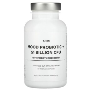 Thực phẩm bổ sung Codeage Mood Probiotic + 51 Billion CFU 60 Vegetarian Capsules 853919008618