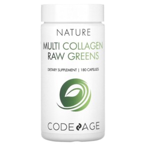 Thực phẩm bổ sung Codeage Nature Multi Collagen Raw Greens 180 Capsules 853919008274