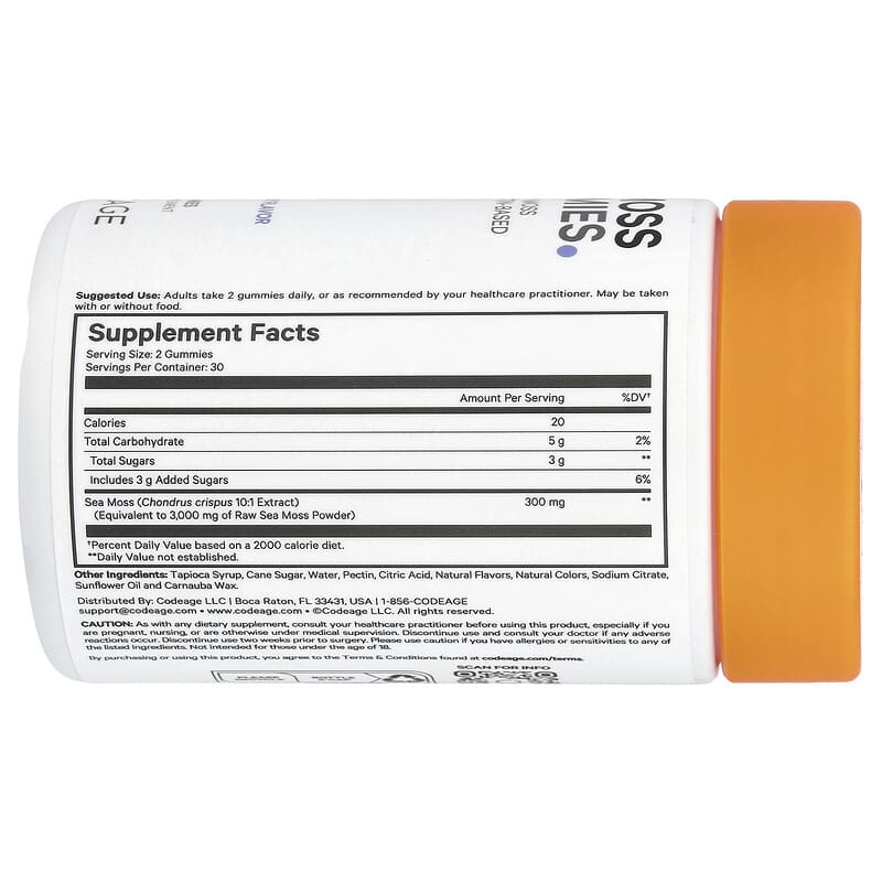 Kẹo dẻo tảo biển Codeage vị dâu tây 60 viên nhai 9 Kẹo dẻo tảo biển Codeage vị dâu tây 60 viên nhai 850049609722