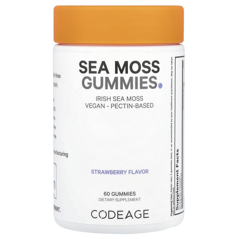 Codeage, Sea Moss Gummies, Strawberry, 60 viên nhai 850049609722